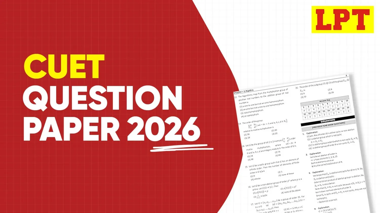 cuet question paper