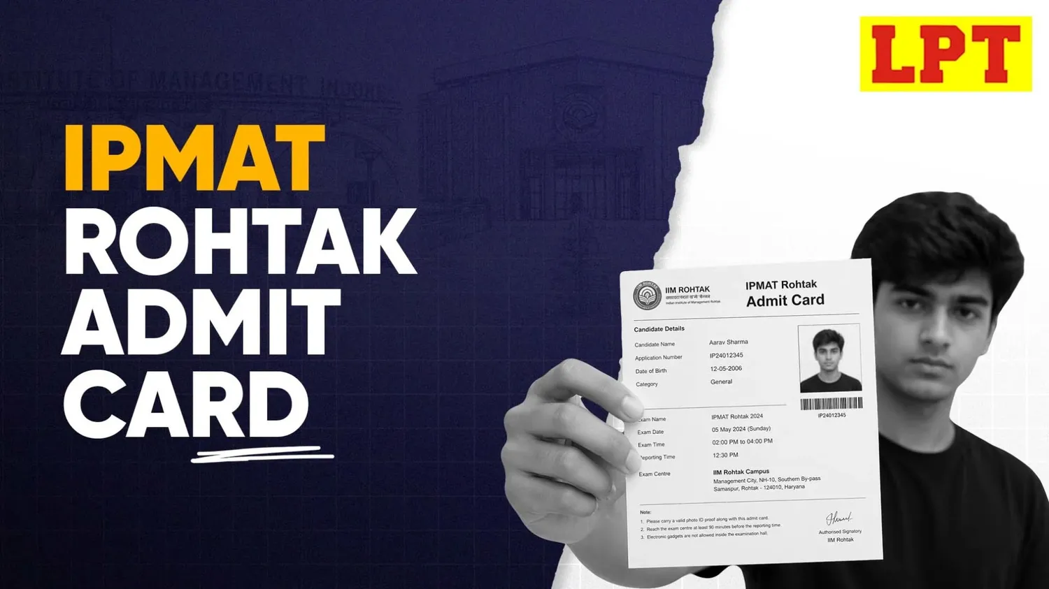 IPMAT Rohtak Admit Card 2026 (Released), Direct Download Link
