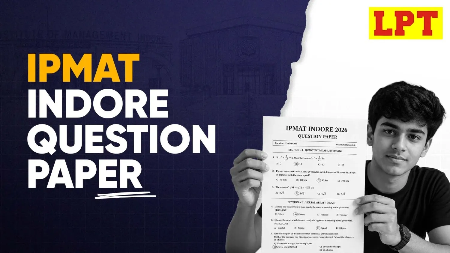 IPMAT Indore Question Paper