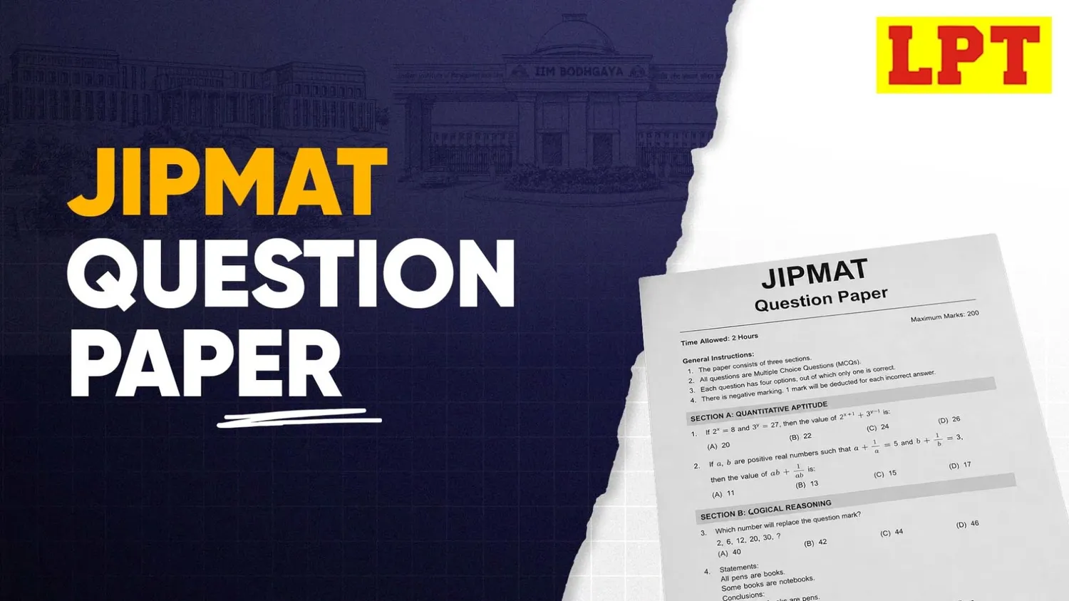 jipmat 2026 question paper